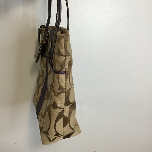 Coach Signature Stripe Tote - Picture 5 of 8